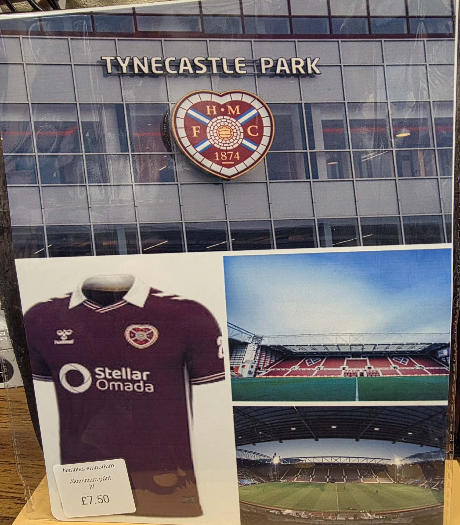 8"X12" Aluminium Football Plaque.