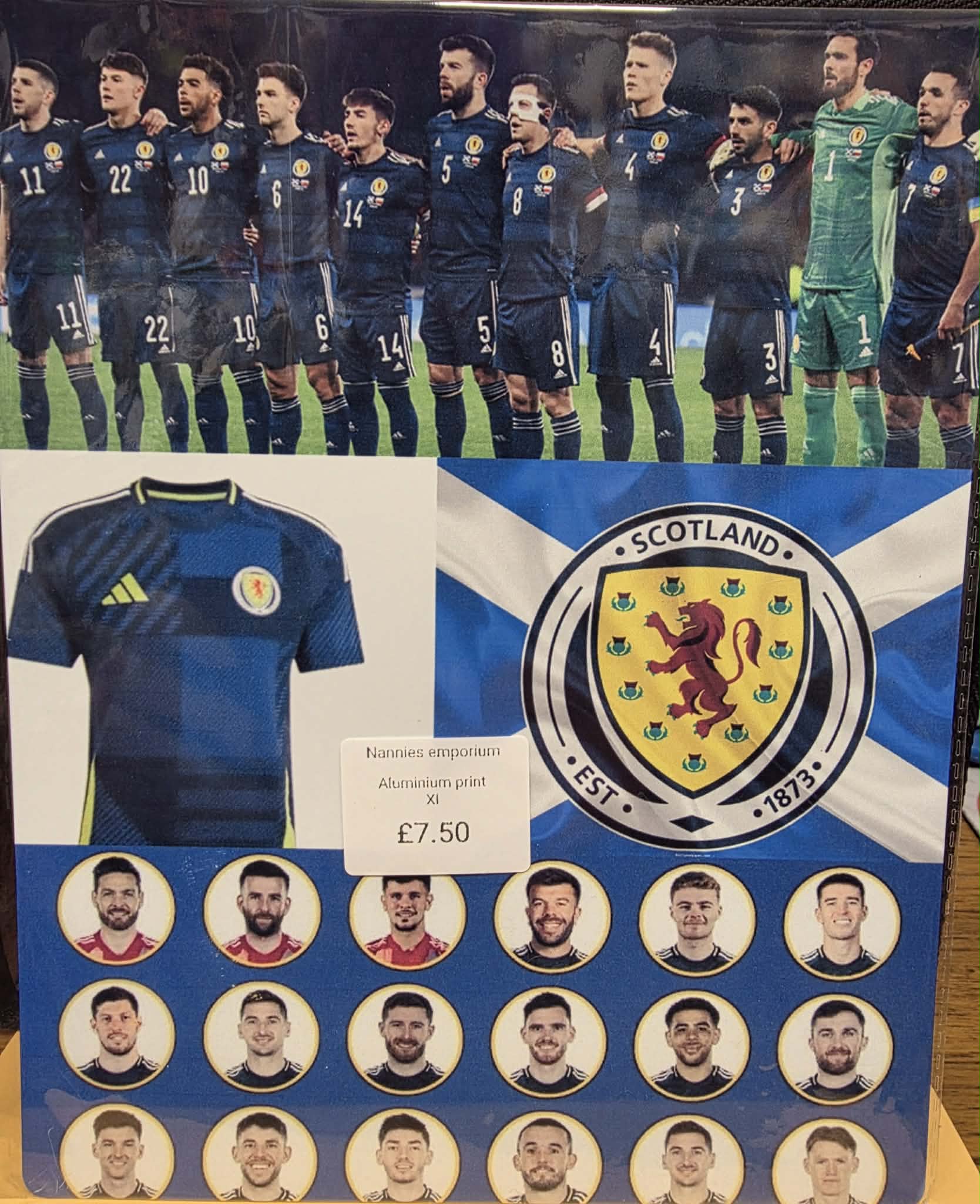 8"X12" Aluminium Football Plaque.