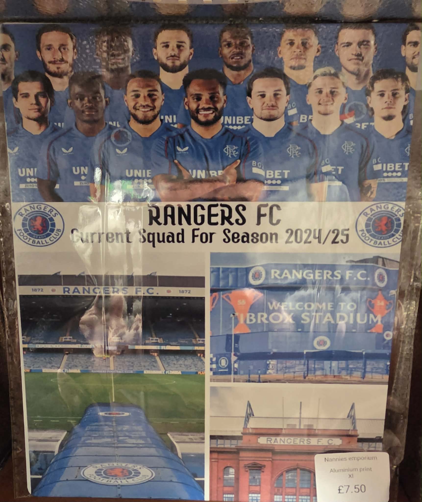 8"X12" Aluminium Football Plaque.