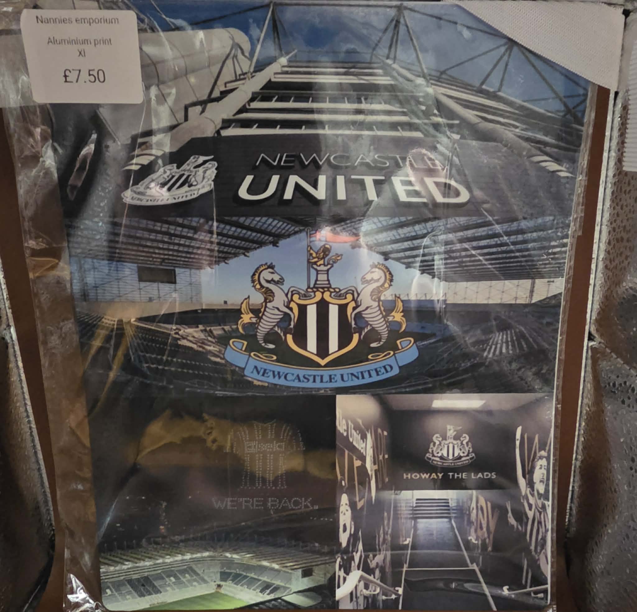 8"X12" Aluminium Football Plaque.