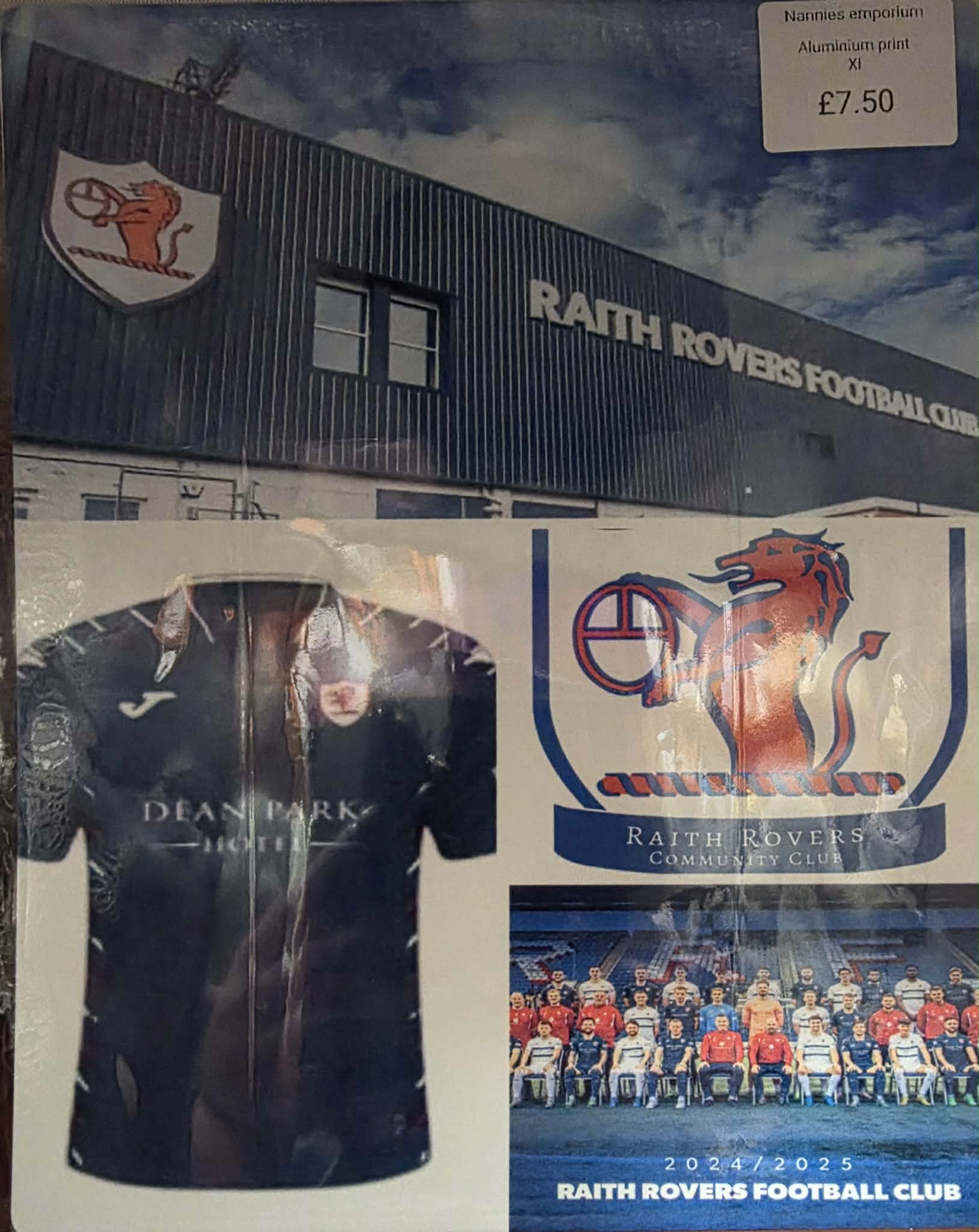 8"X12" Aluminium Football Plaque.