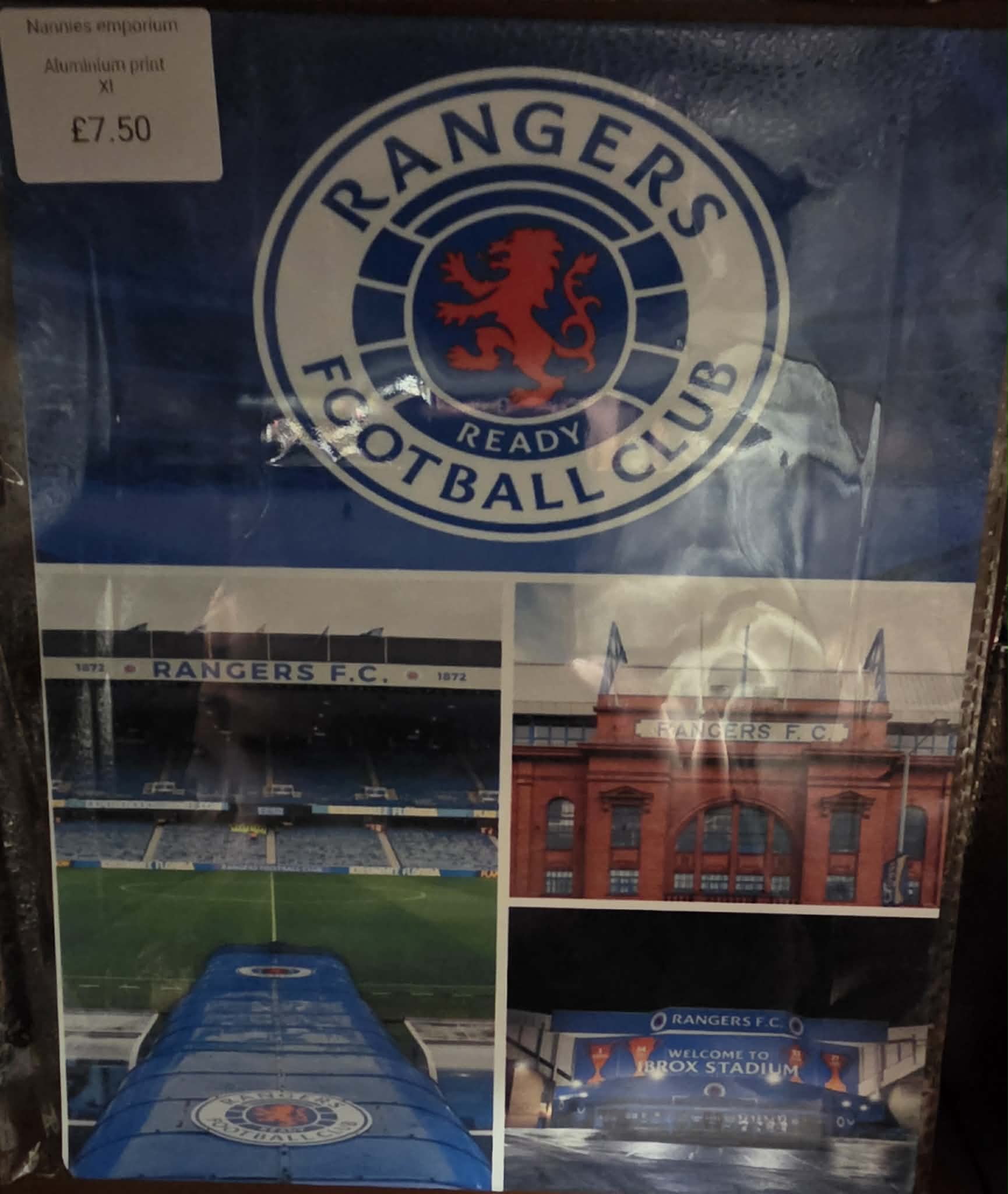 8"X12" Aluminium Football Plaque.