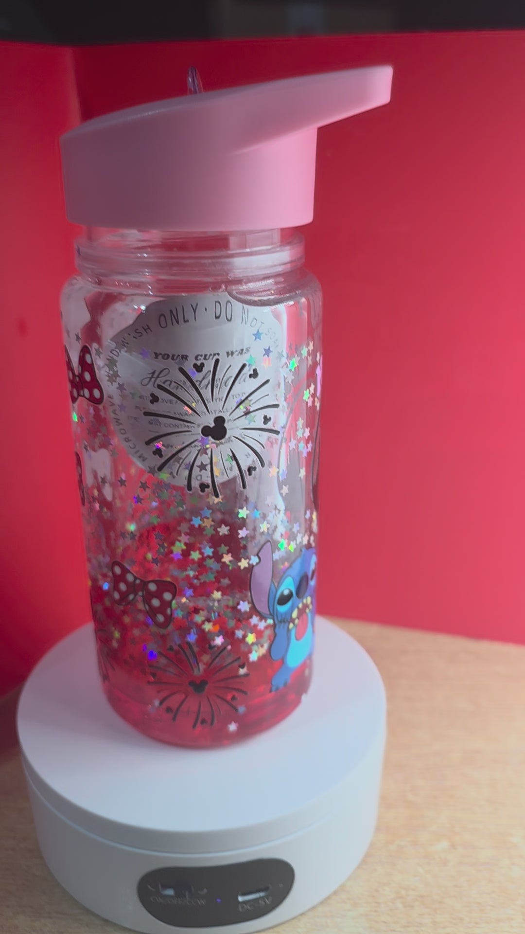 10oz Kids Glitter Snowglobe Bottles.