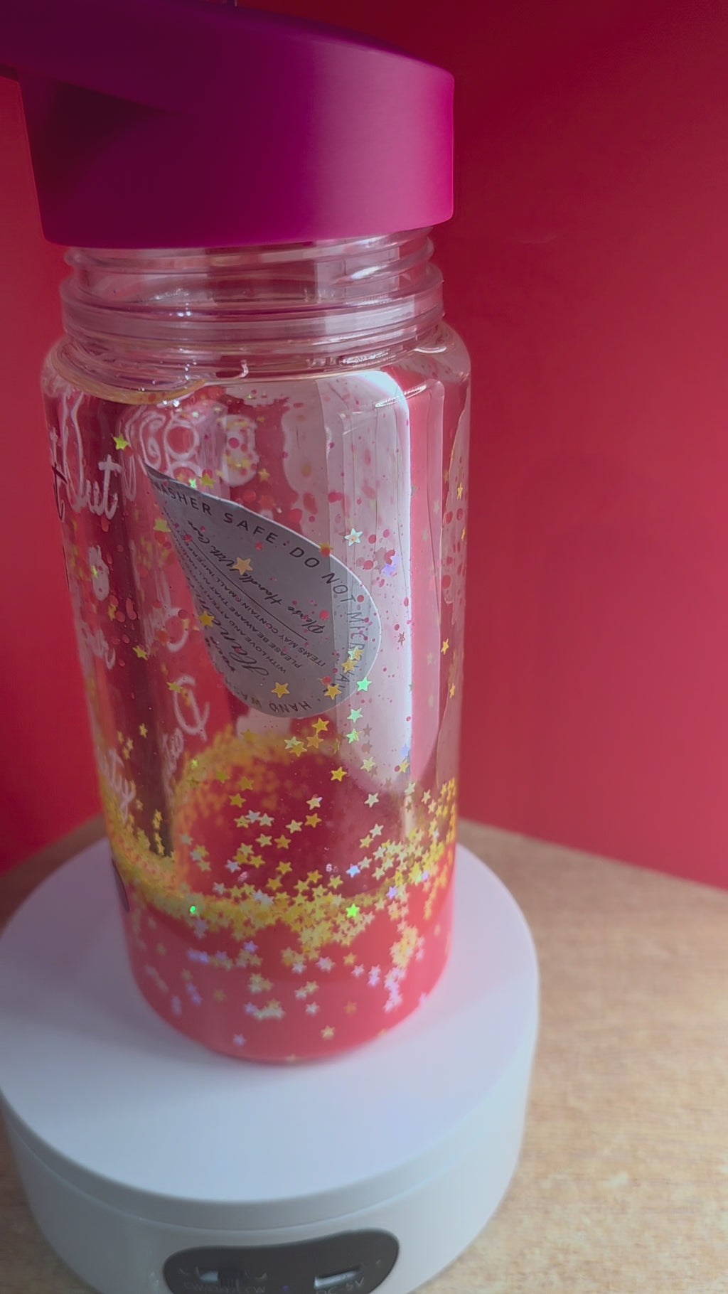 10oz Kids Glitter Snowglobe Bottles.