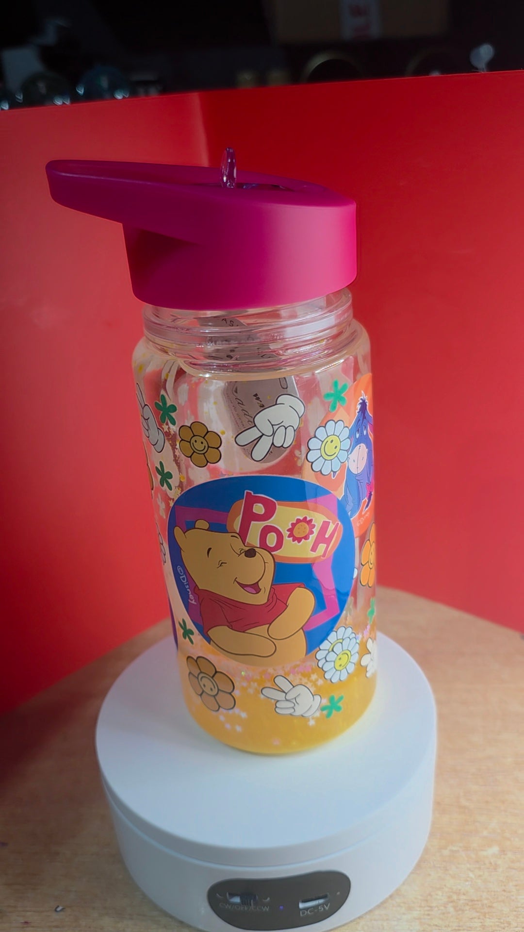 10oz Kids Glitter Snowglobe Bottles.