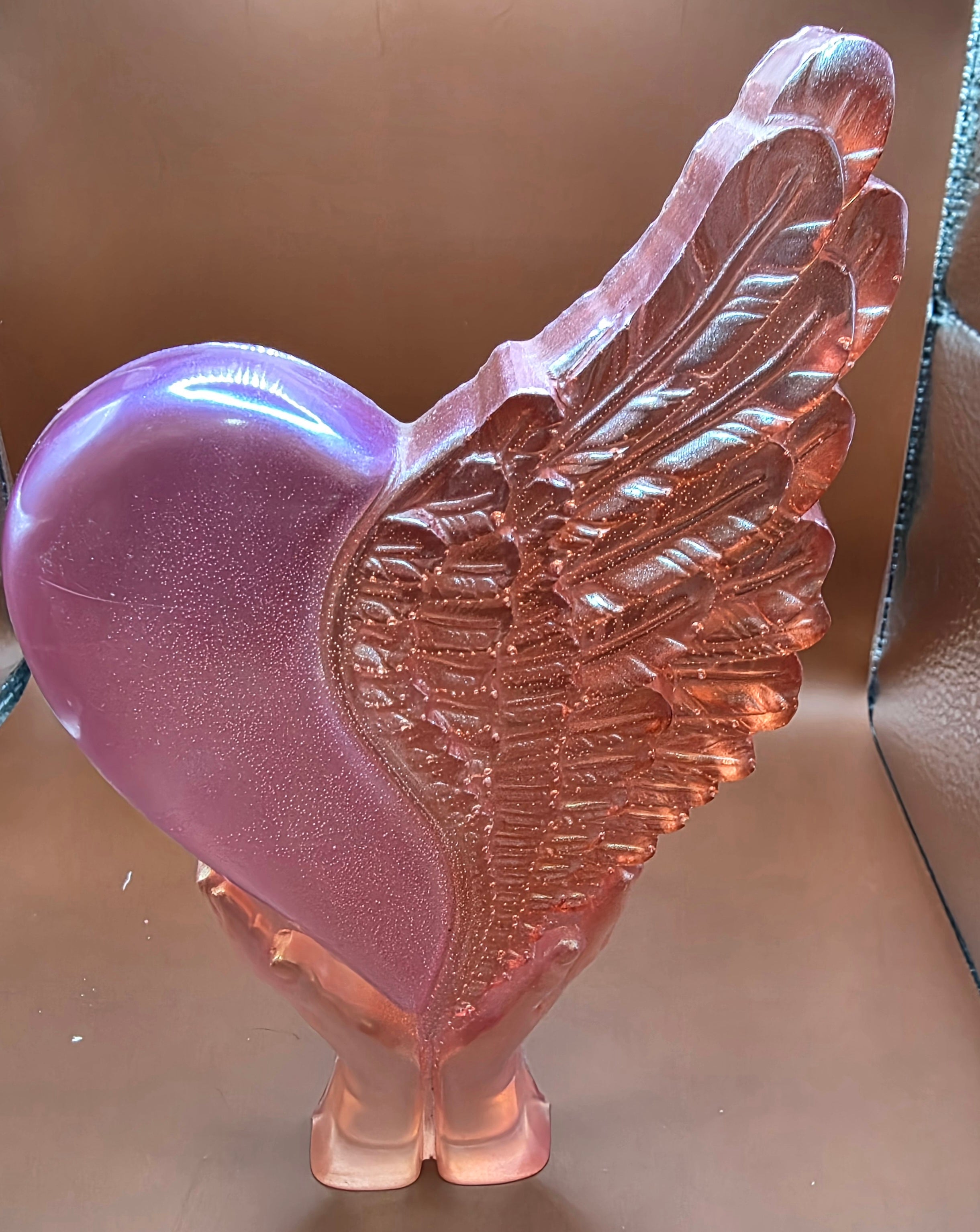 Resin Angel Winged Heart.