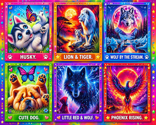 4”x 6” Aluminium Wall Pictures Animals.