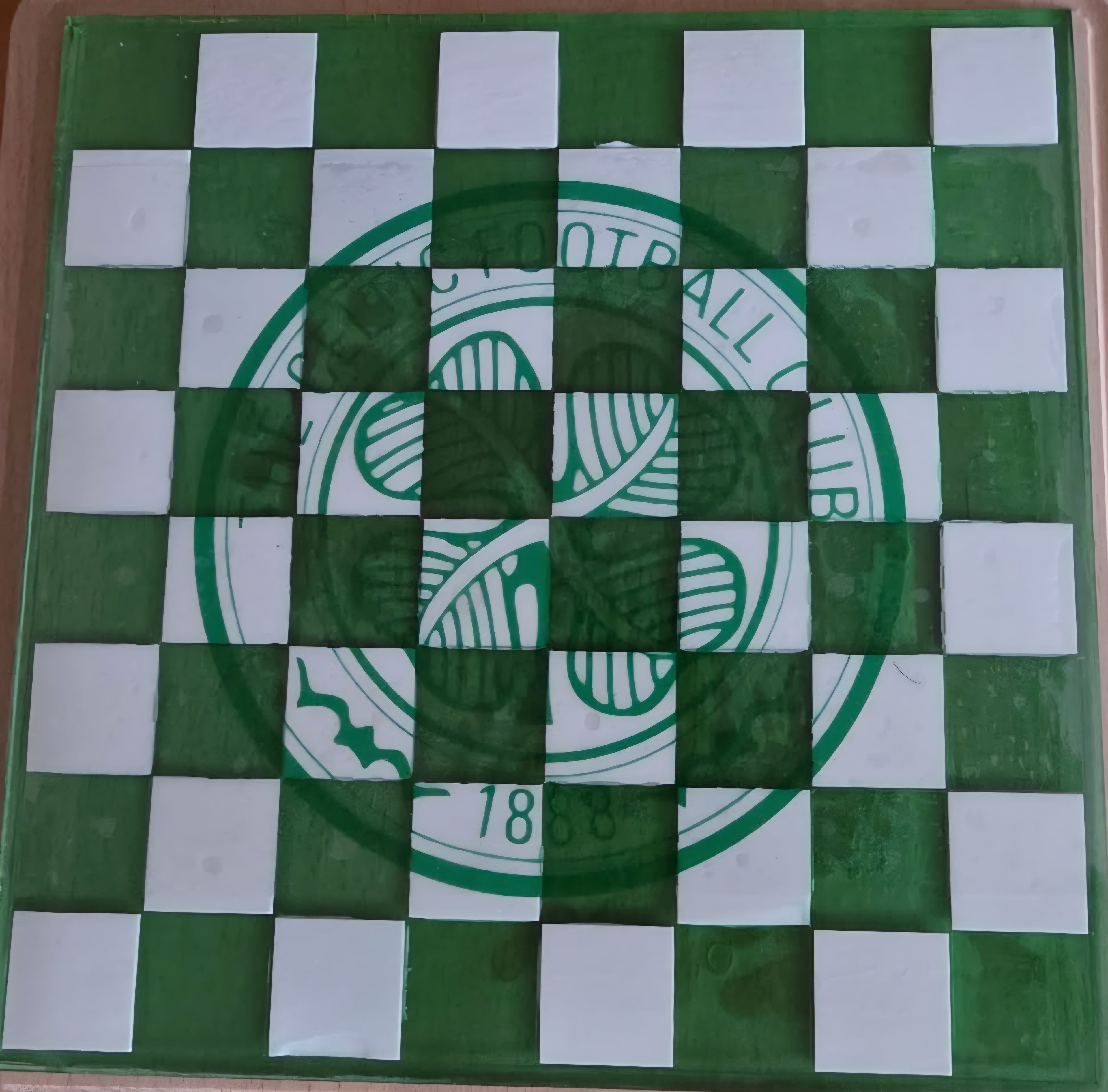 Resin chess board.
