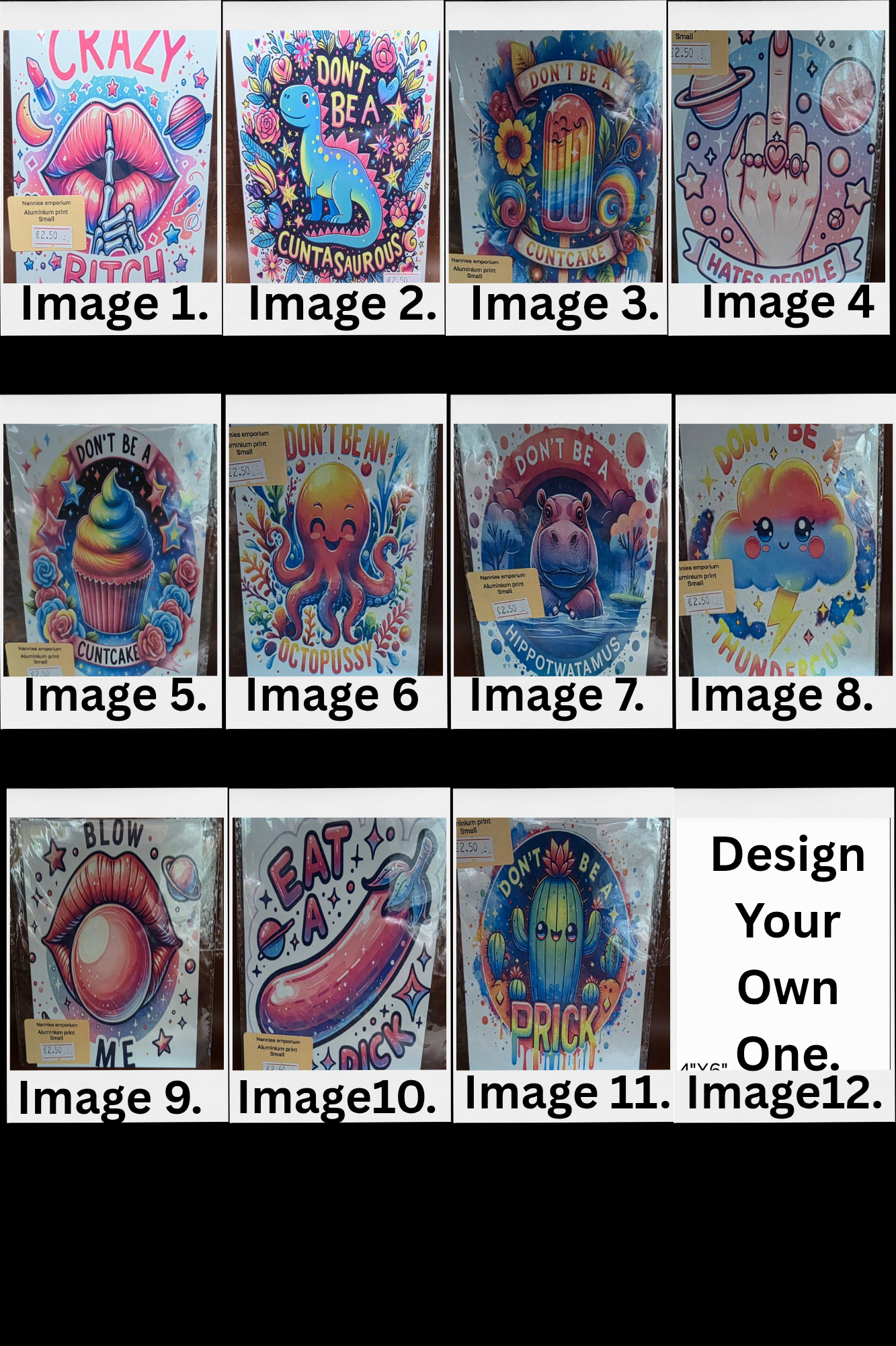 4” x 6” Aluminium Pictures (ADULTS ONLY)