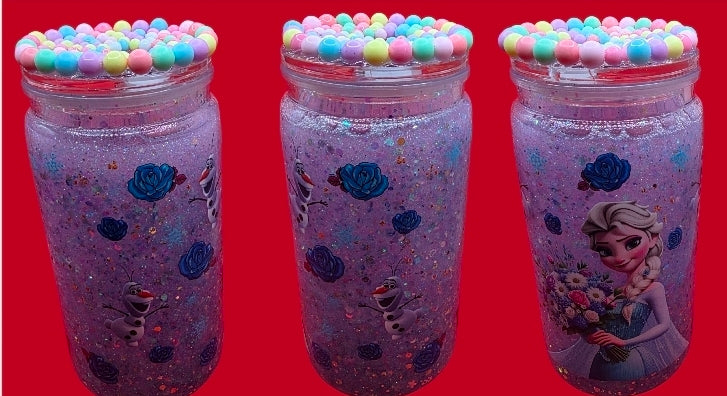 16oz Glitter/Lava/Mica Snowglobe Tumblers.
