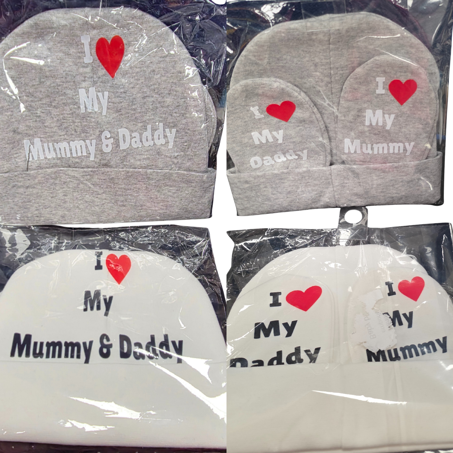 Personalised Baby Hat & Mittens.