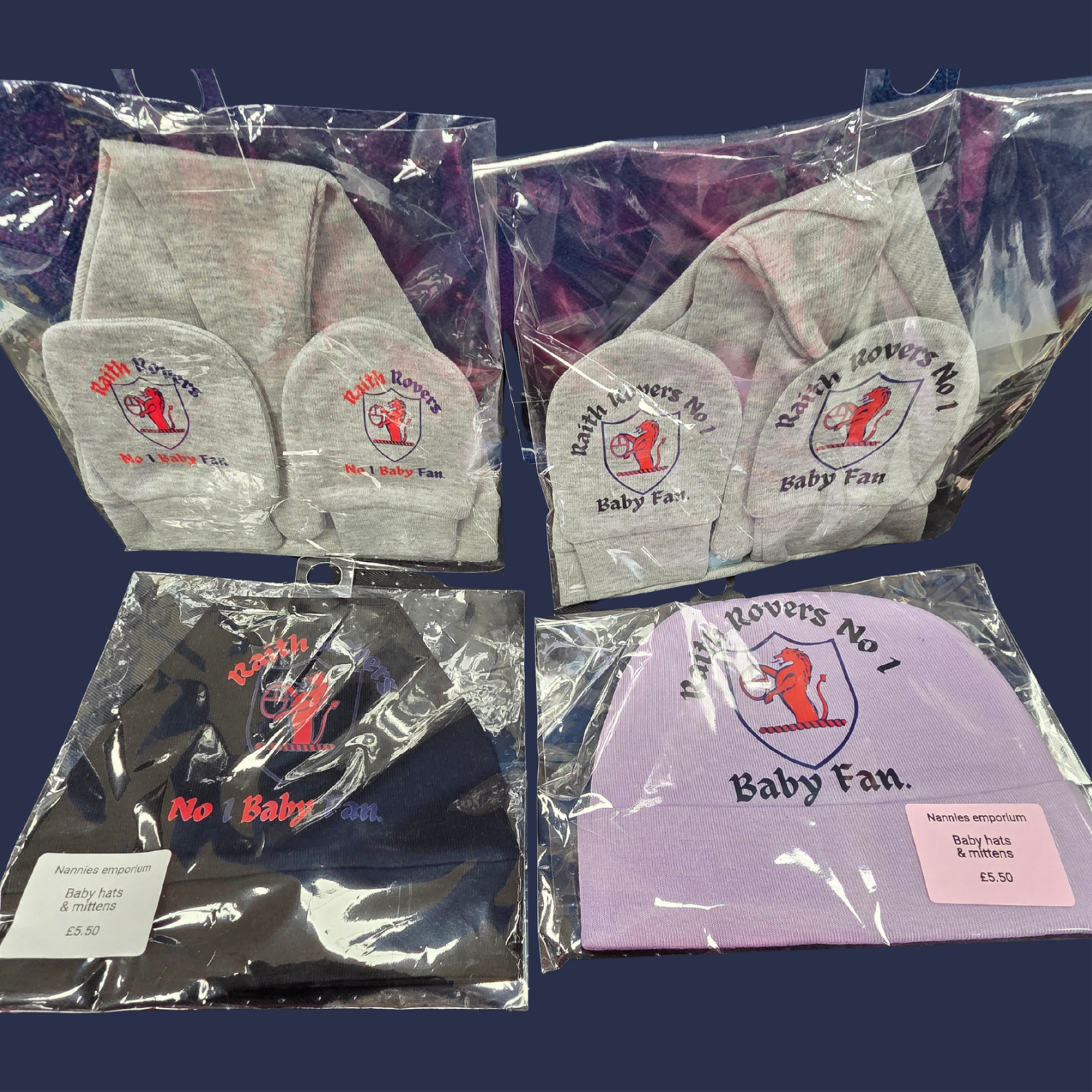 Personalised Baby Hat & Mittens.