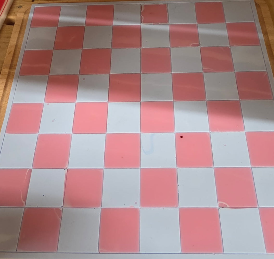 Resin chess board.