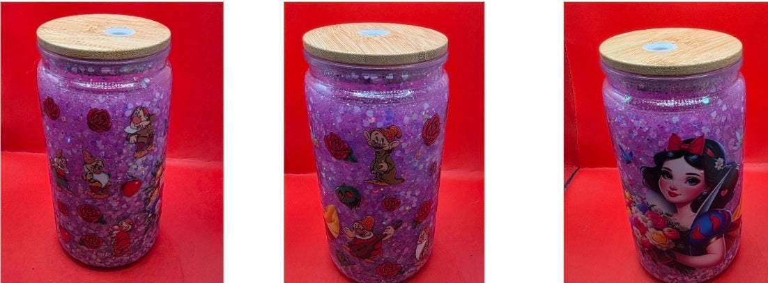 16oz Glitter/Lava/Mica Snowglobe Tumblers.
