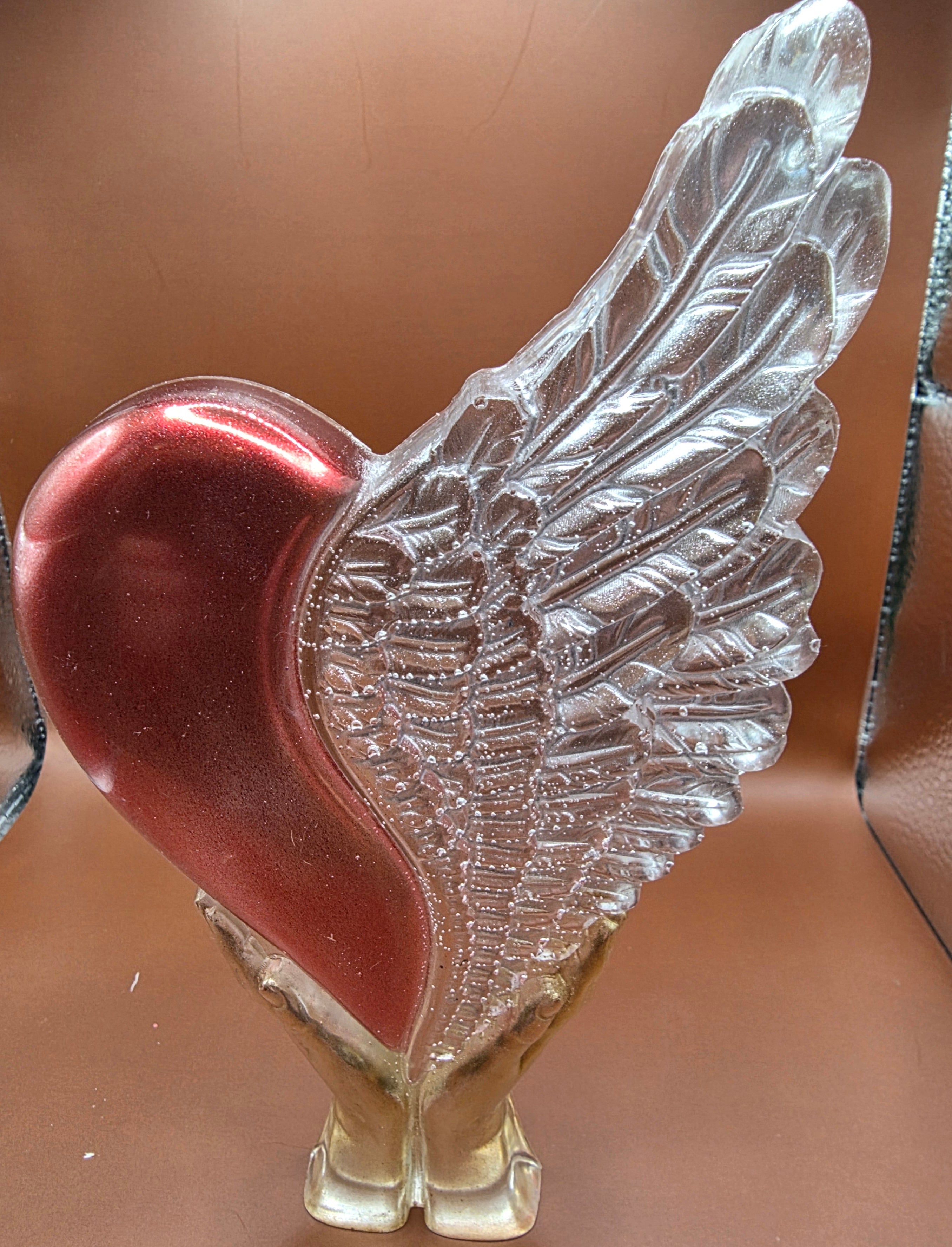Resin Angel Winged Heart.