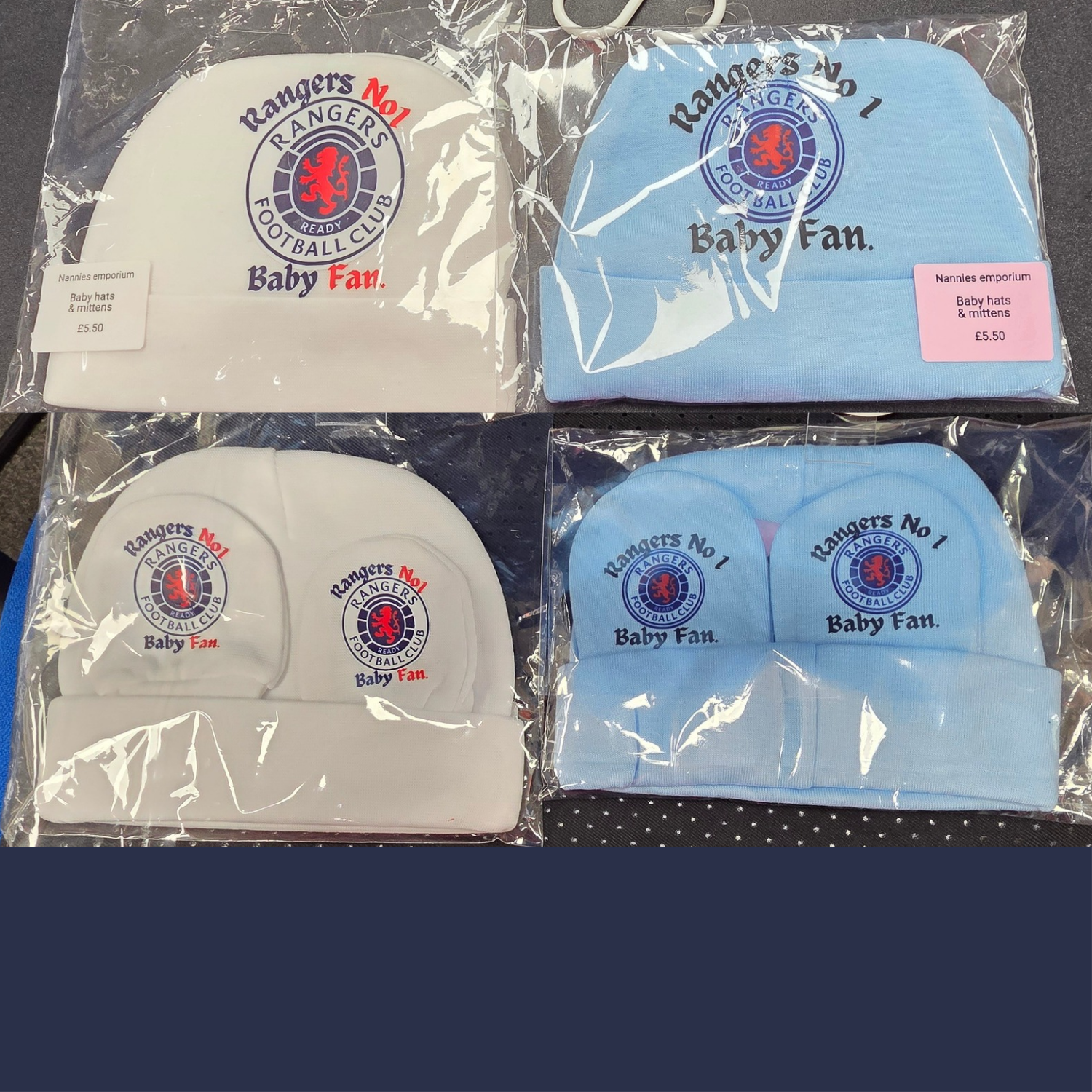 Personalised Baby Hat & Mittens.