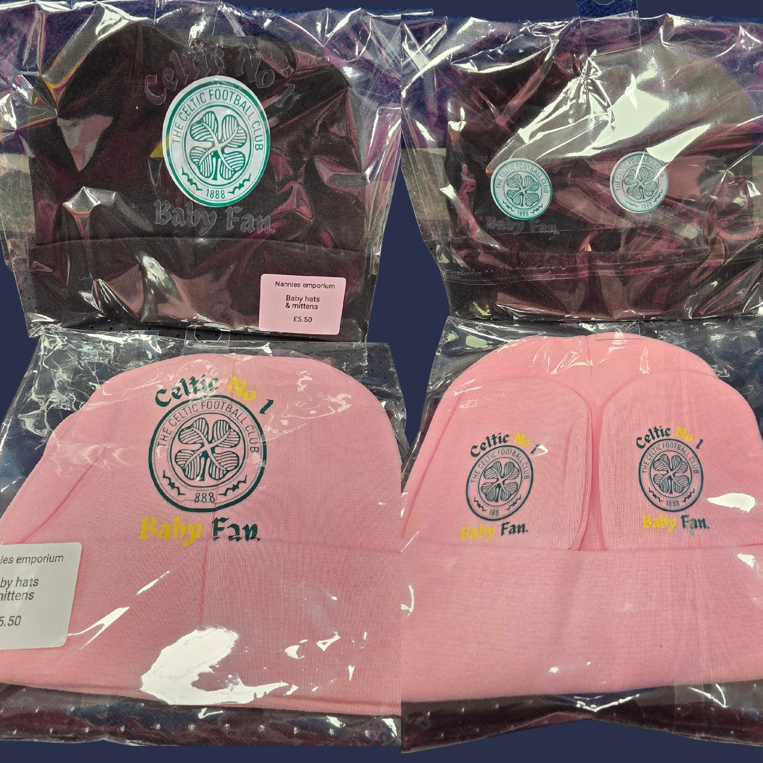 Personalised Baby Hat & Mittens.