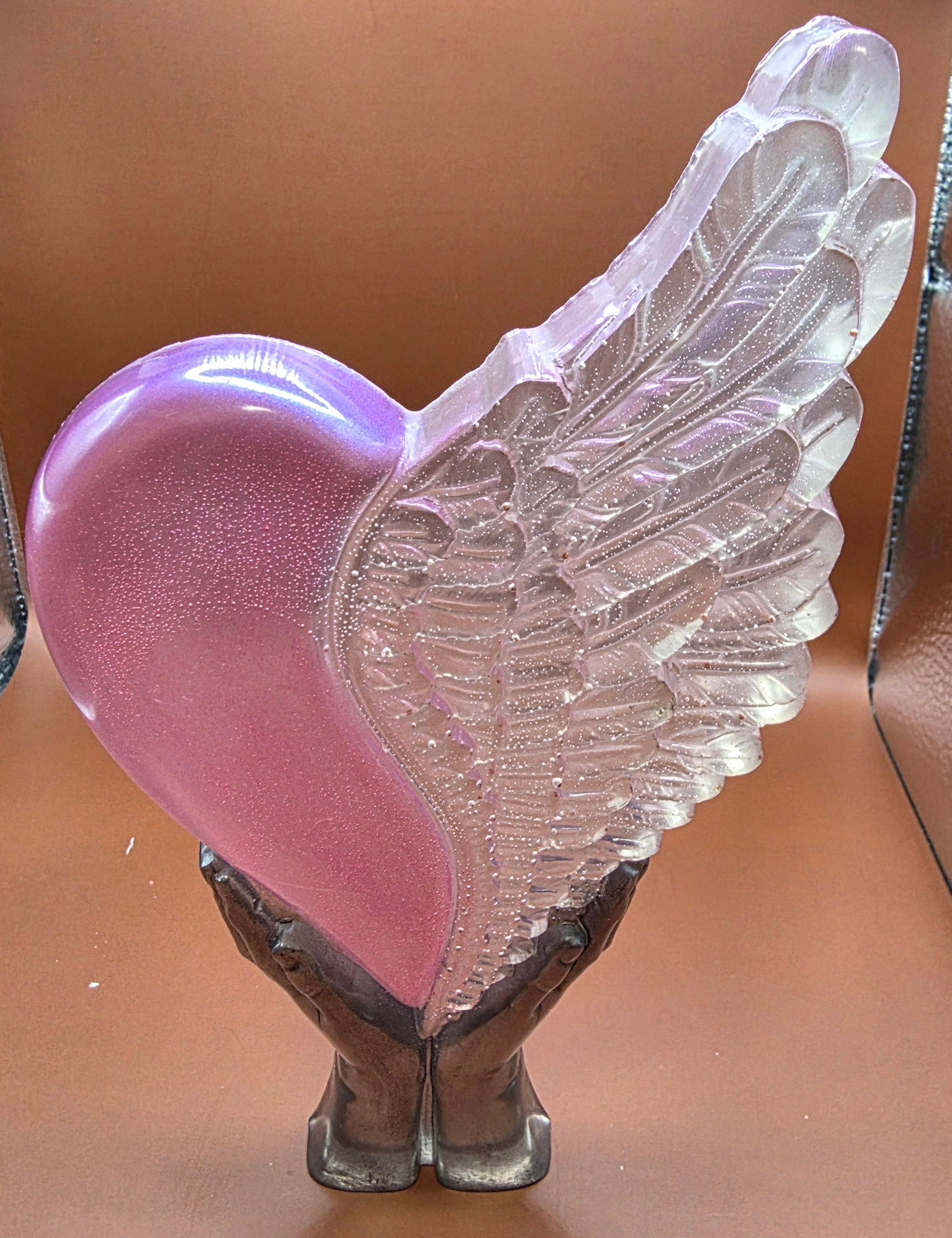 Resin Angel Winged Heart.