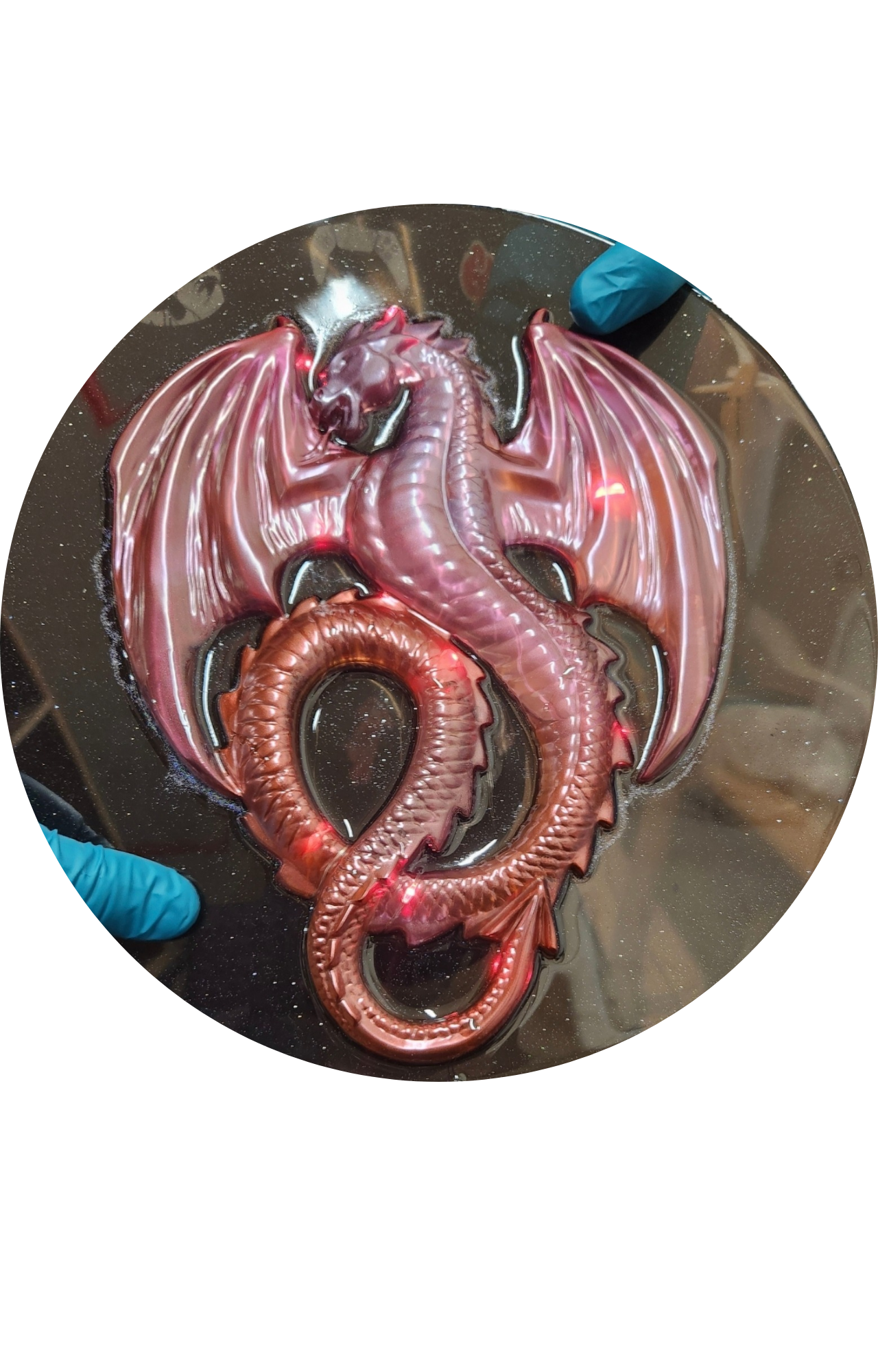 Light up Resin Dragon Plaques.