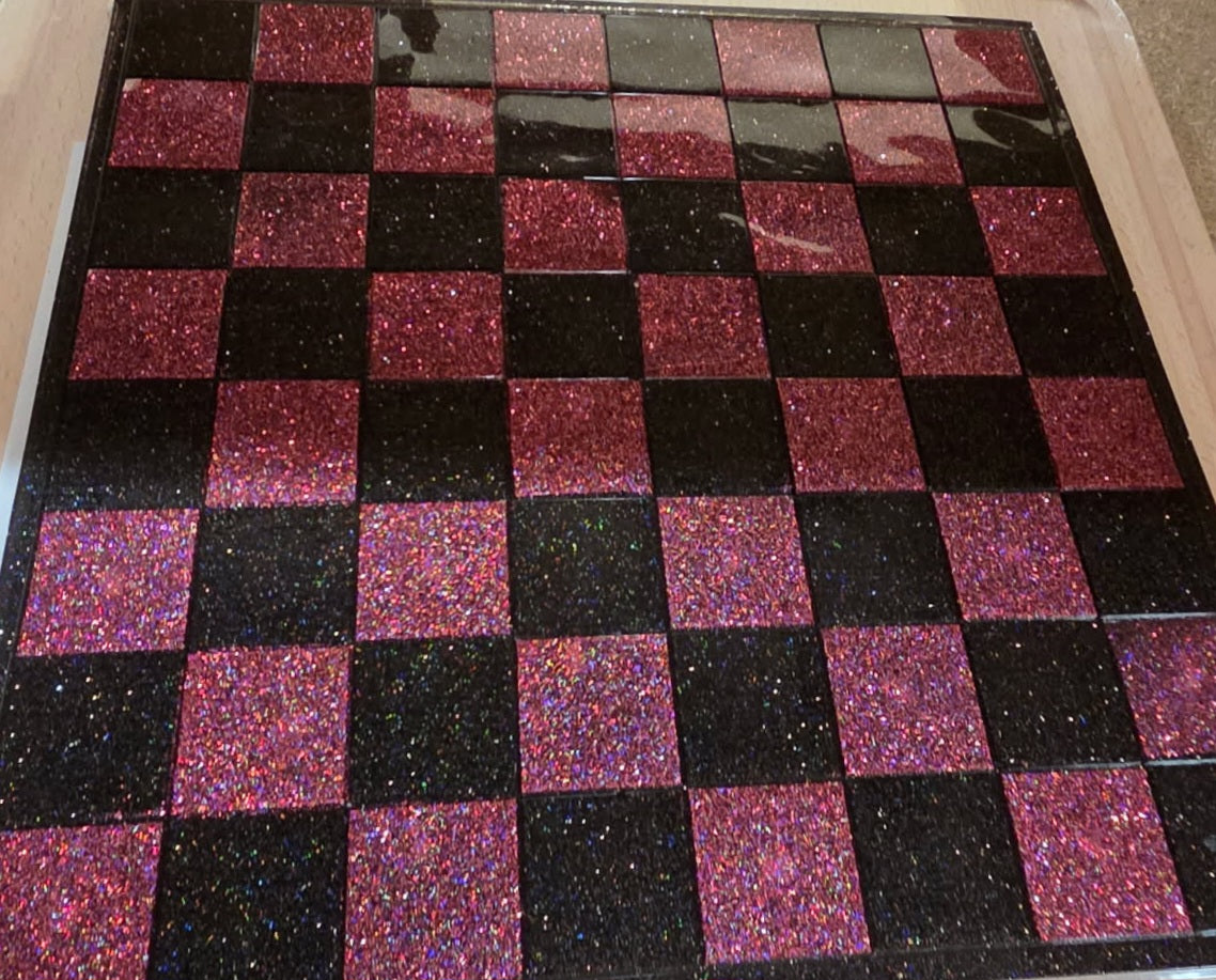 Resin chess board.
