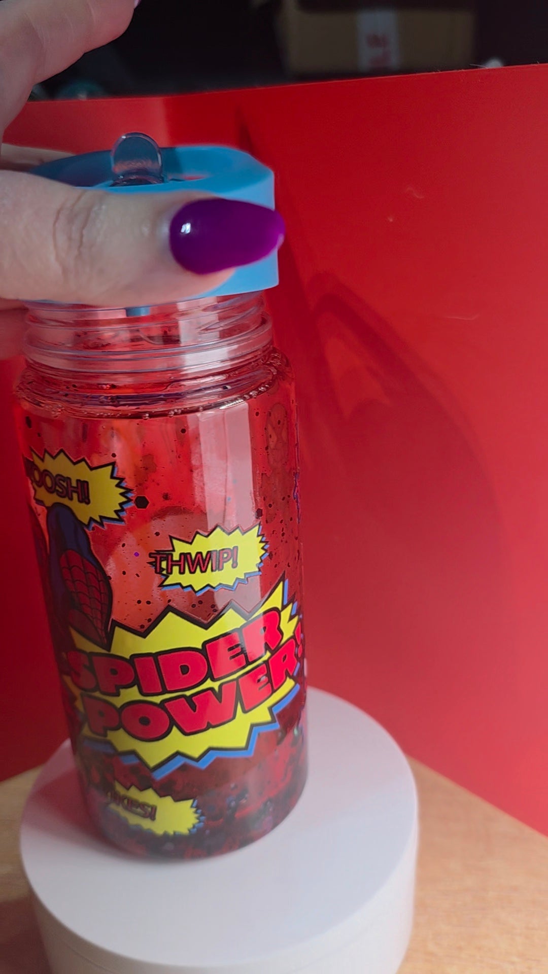 10oz Kids Glitter Snowglobe Bottles.