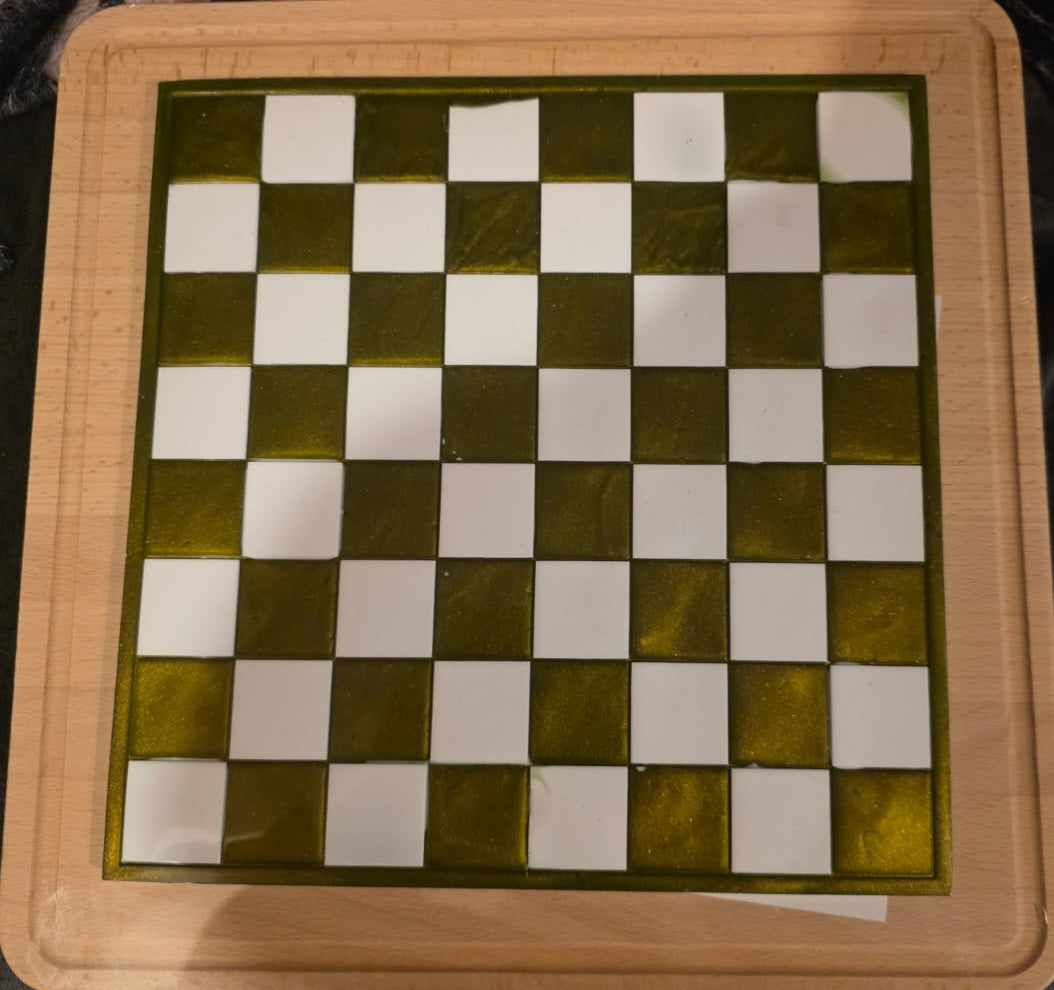 Resin chess board.