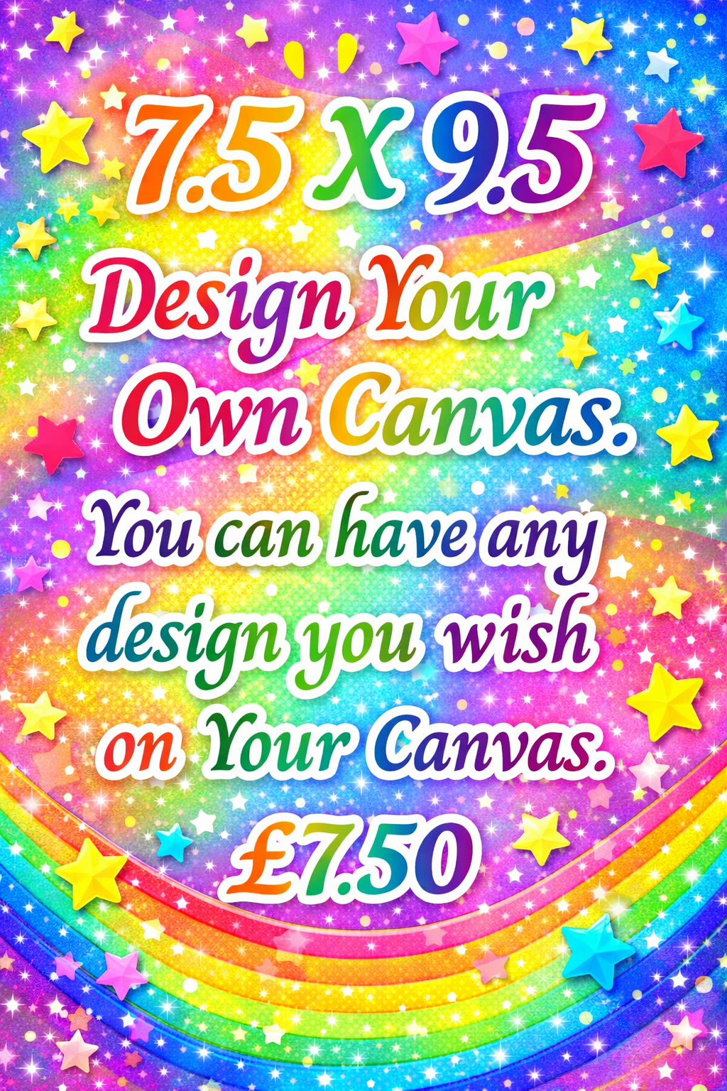 7.5” x 9.5” Design Your Own Canvas.