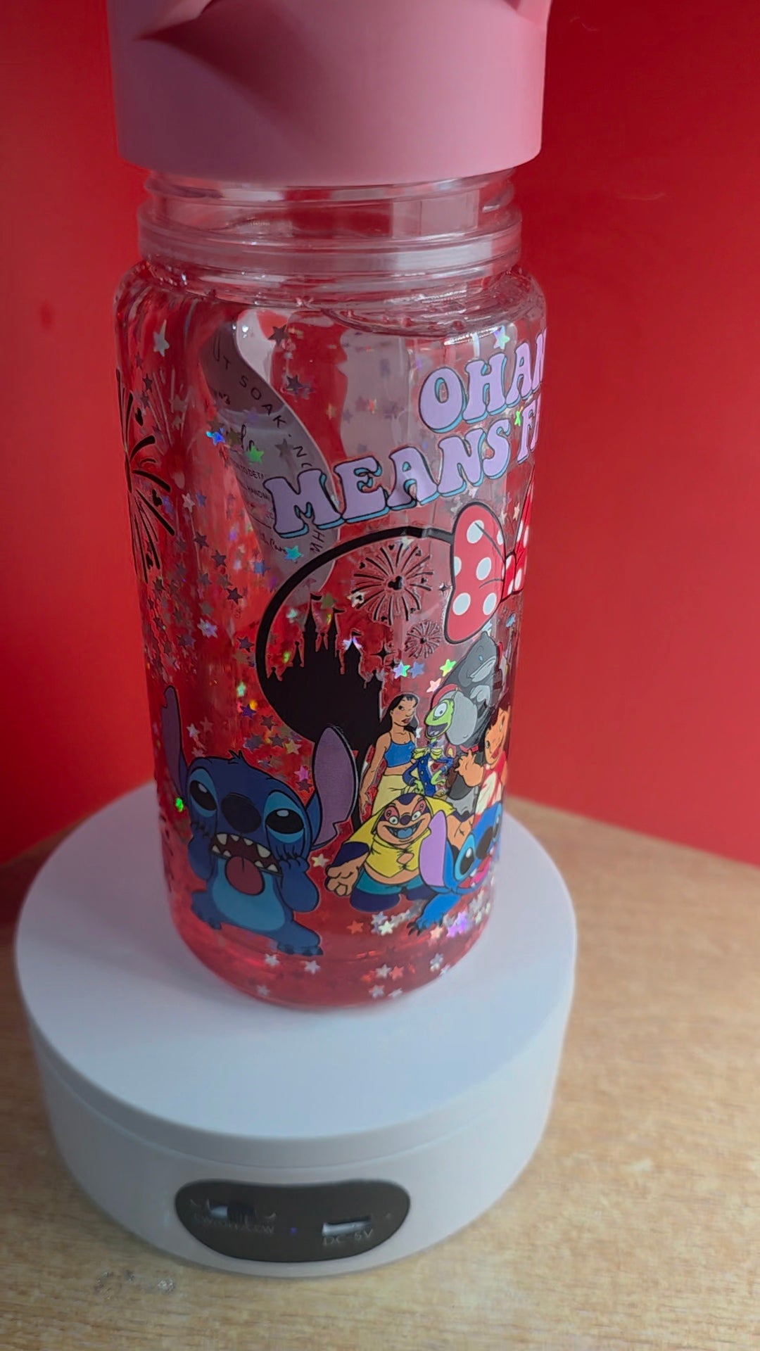 10oz Kids Glitter Snowglobe Bottles.