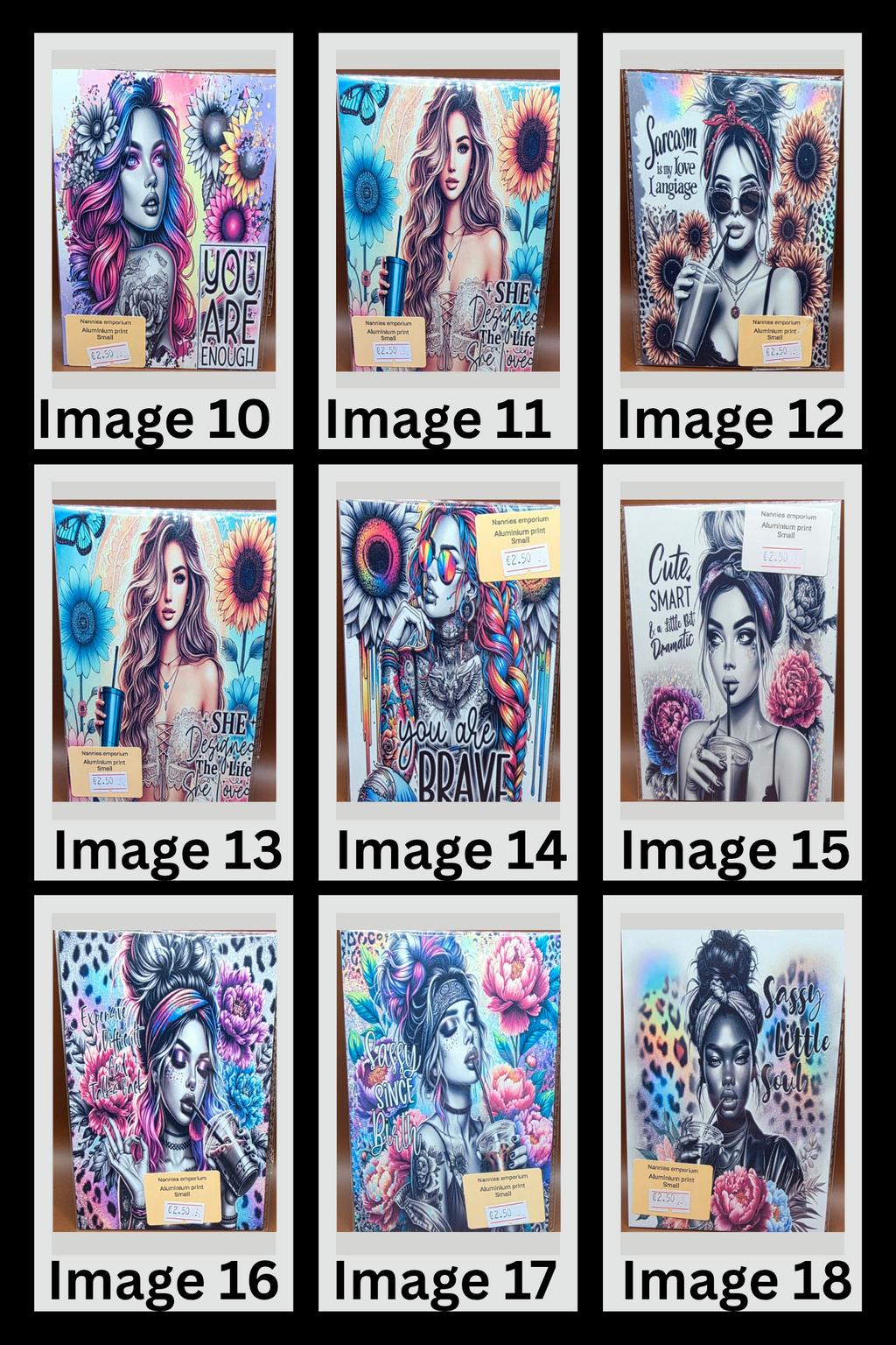 4” x 6” Aluminium Pictures (Sassy)