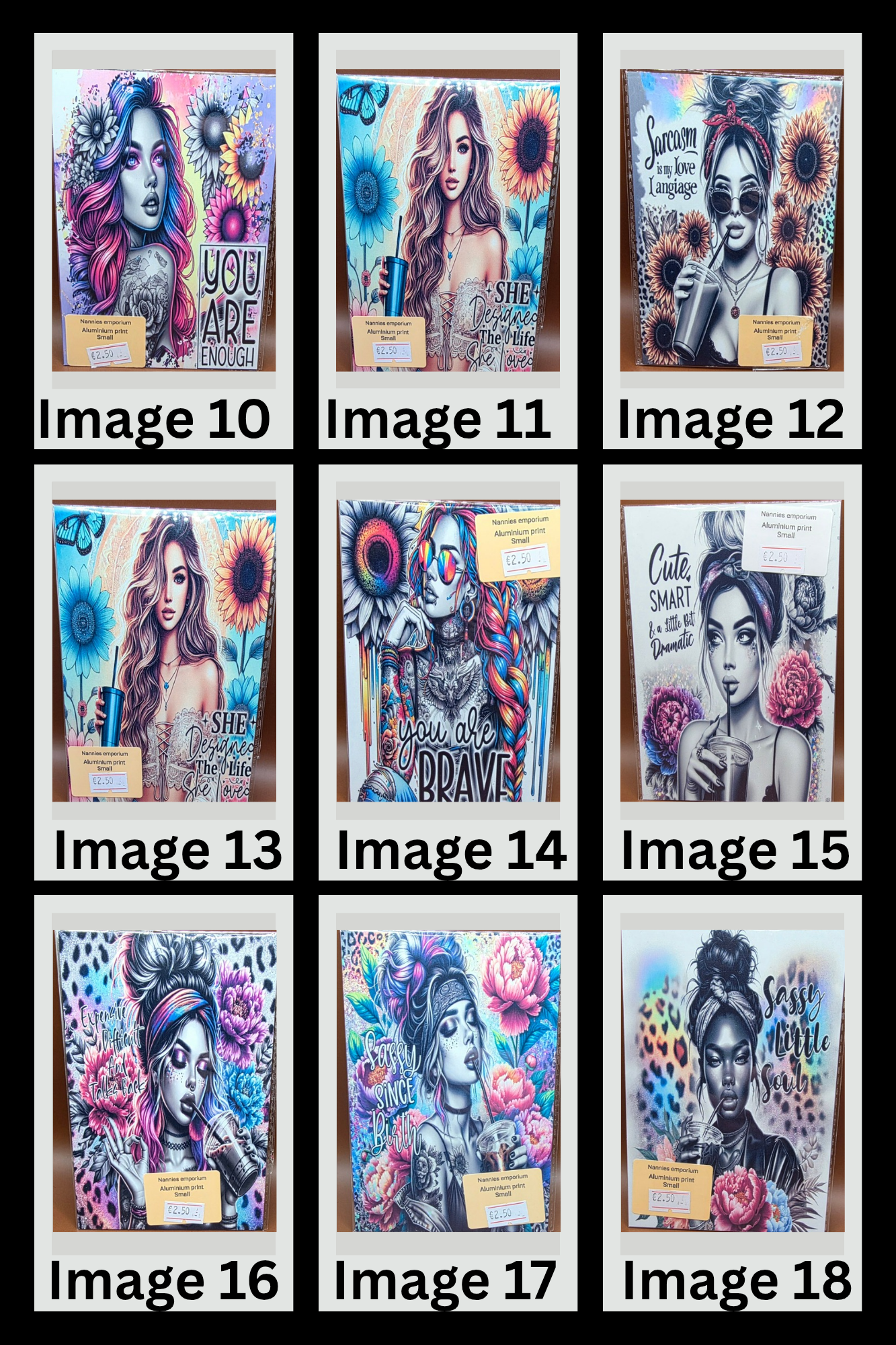 4” x 6” Aluminium Pictures (Sassy)