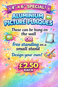 4”x 6” Aluminium Wall Pictures Animals.