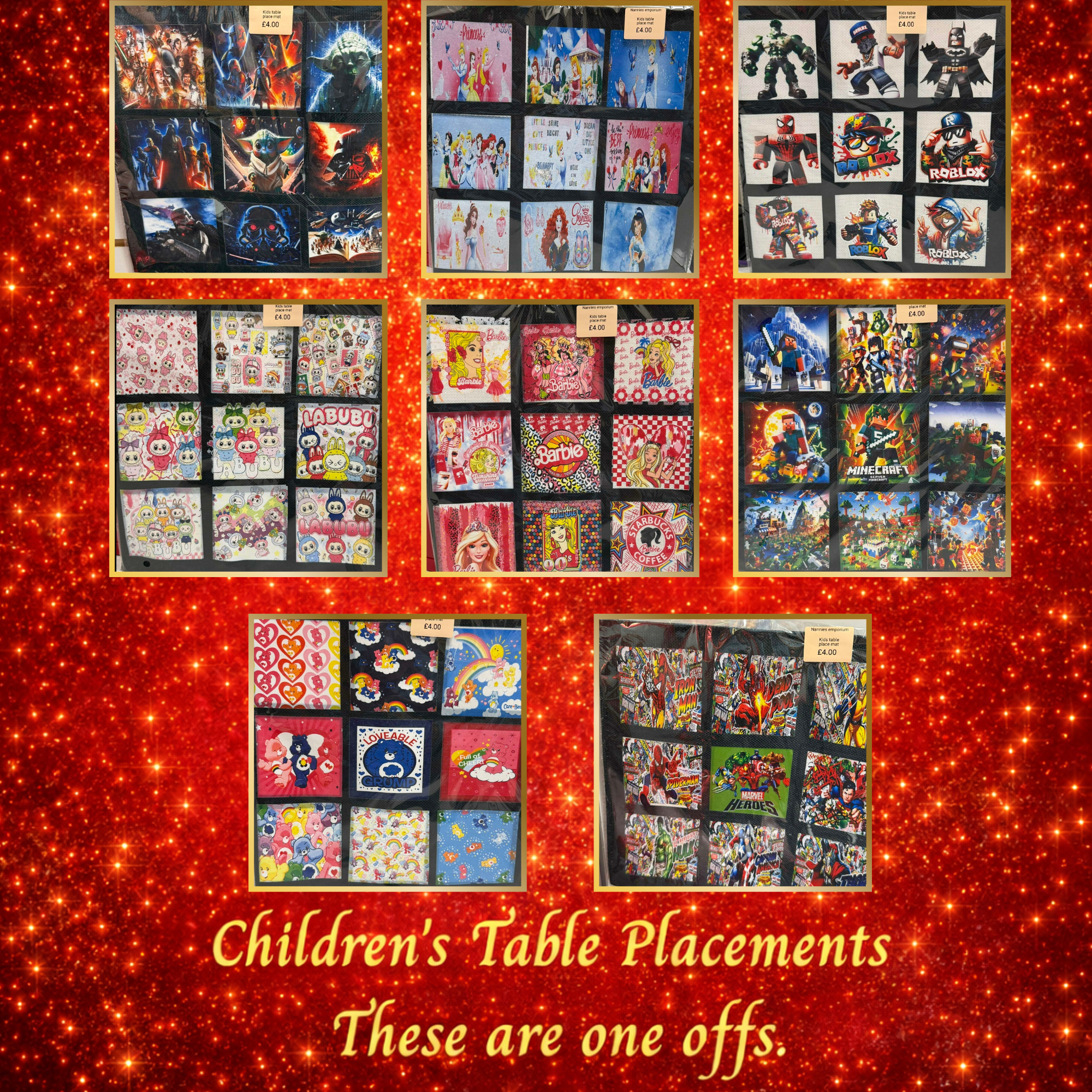 SALE ON Children’s Table Placemats.