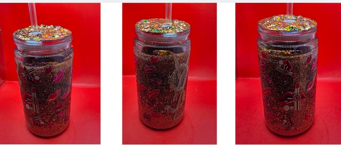 16oz Glitter/Lava/Mica Snowglobe Tumblers.