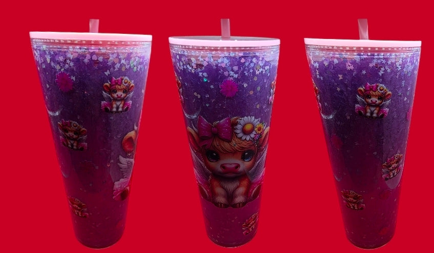 24oz Lava Mica or Glitter Snowglobe Tumblers.
