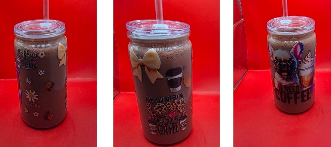 16oz Glitter/Lava/Mica Snowglobe Tumblers.