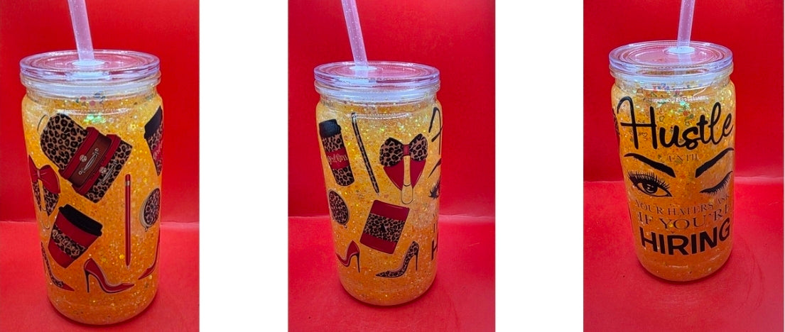 16oz Glitter/Lava/Mica Snowglobe Tumblers.