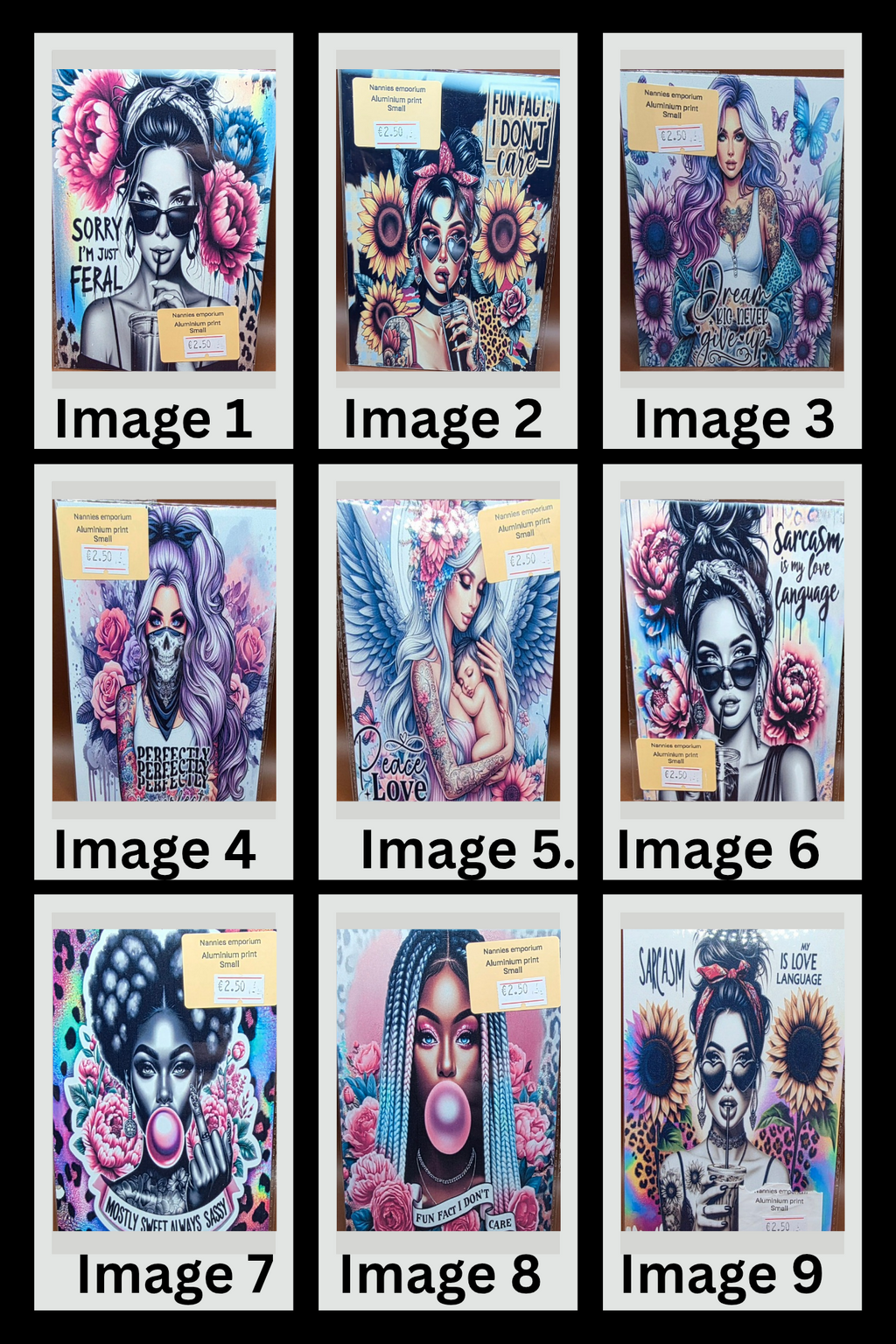 4” x 6” Aluminium Pictures (Sassy)
