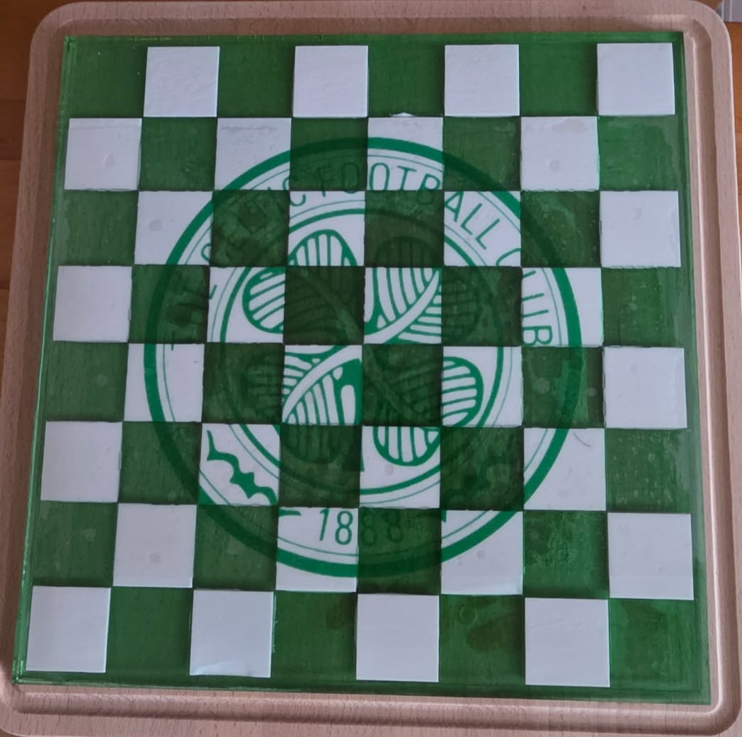Resin chess board.